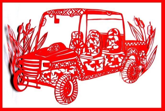 車(chē)型剪紙（益高電動(dòng)工程車(chē)）
